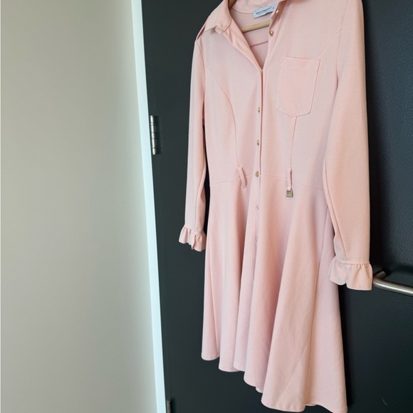 Rinascimento L EUC pink preppy tennis dress with gold buttons - Picture 5 of 15